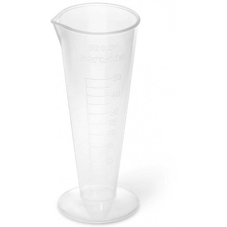 Steinberg Systems Plastiskā laboratorijas stikla kauss ar 50 ml gradāciju - 10 gab. – 2