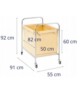 Royal Catering Stainless Steel Trolley for Dirty Laundry, 250L