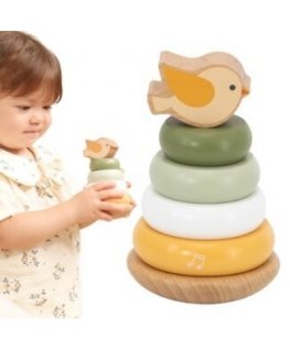 Viga Toys VIGA PolarB Wooden Educational Pyramid - Bird