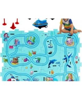Образовательная головоломка для детей KRUZZEL с транспортными средствами