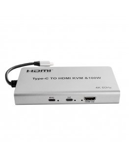 Spacetronik USB-C adapteris HDMI KVM 100W 4K 60Hz SPU-M17