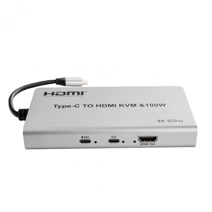 Spacetronik USB-C adapter HDMI KVM 100W 4K 60Hz SPU-M17