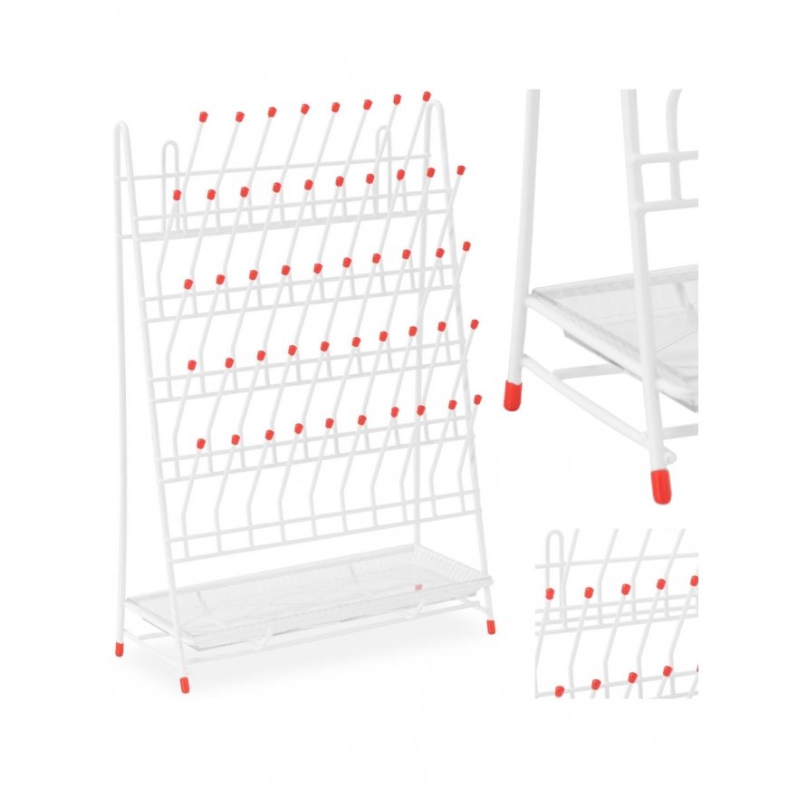 Steinberg Systems Laboratory Stand for Test Tubes with Drip Tray for 48 Test Tubes