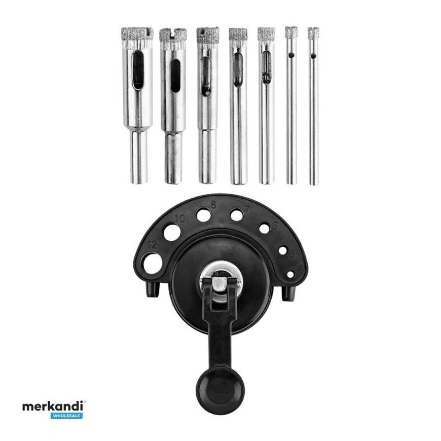 Graphite Diamond Drill Bits 4-12 mm with Guide, Set of 8 pcs. – 2