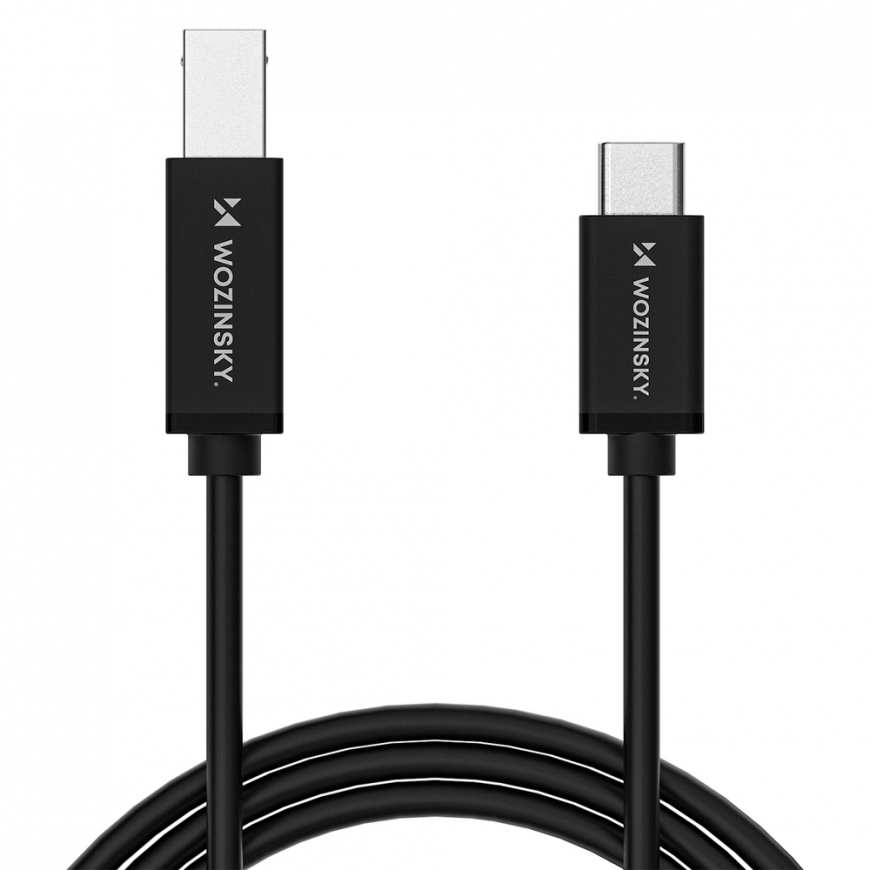 Wozinsky WKDDY1S USB-B - USB-C Cable 1m - Black – 2