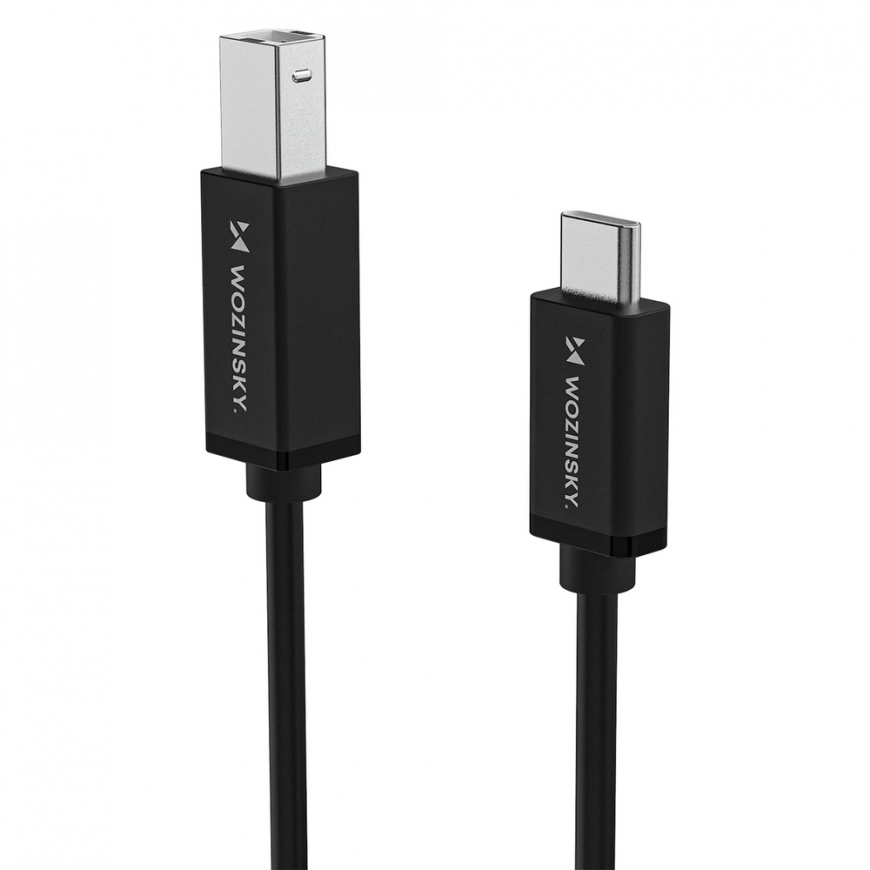 Wozinsky WKDDY1S USB-B - USB-C Cable 1m - Black – 3