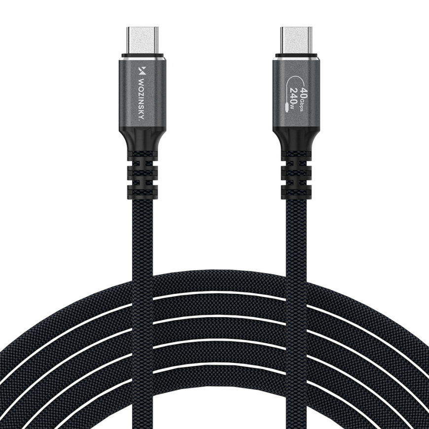 Wozinsky WPS-UY42S USB-C Thunderbolt 4 Cable 240W 2m 4K - Black – 2