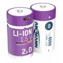 Ansmann 1314-0005 majapidamispatarei Laaditav patarei D Liitiumioon (Li-Ion)