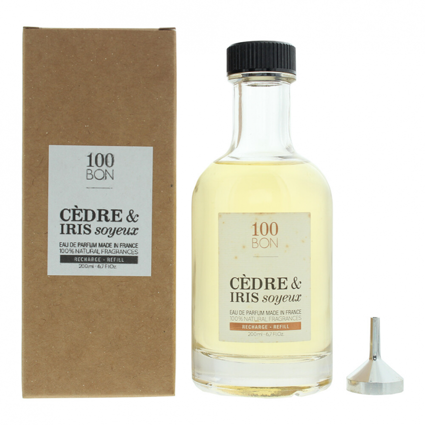 100 Bon, Cedre & Iris Soyeux, Eau De Parfum, Unisex, Refill, 200
