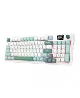 REDRAGON K719WG-RGB-PRO Galatin tastatūra USB + RF Wireless + Bluetooth Balts, Zaļš