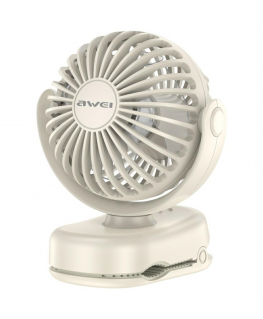 Mini desk fan AWEI F45 with clip 1200mAh white