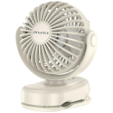 Mini desk fan AWEI F45 with clip 1200mAh white Mini desk fan AWEI F45 with clip 1200mAh white
