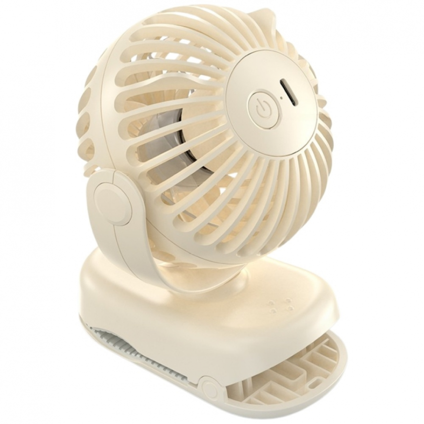 Mini desk fan AWEI F45 with clip 1200mAh white – 2