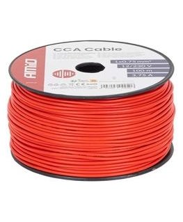 Red extension cable approximately 1x0.75 mm2 100 m 3.75 A 12/230 V amio-04450