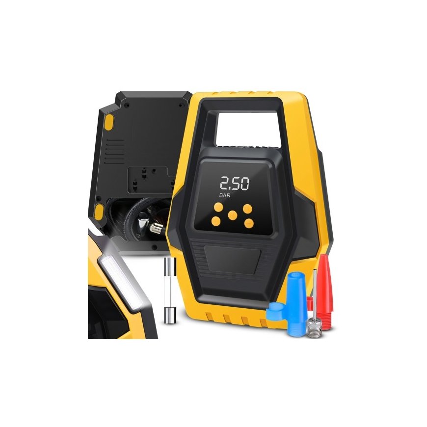 Retoo kompresors automašīnām sūknis sprieguma 12 V 35 l/min ar LCD LED.
