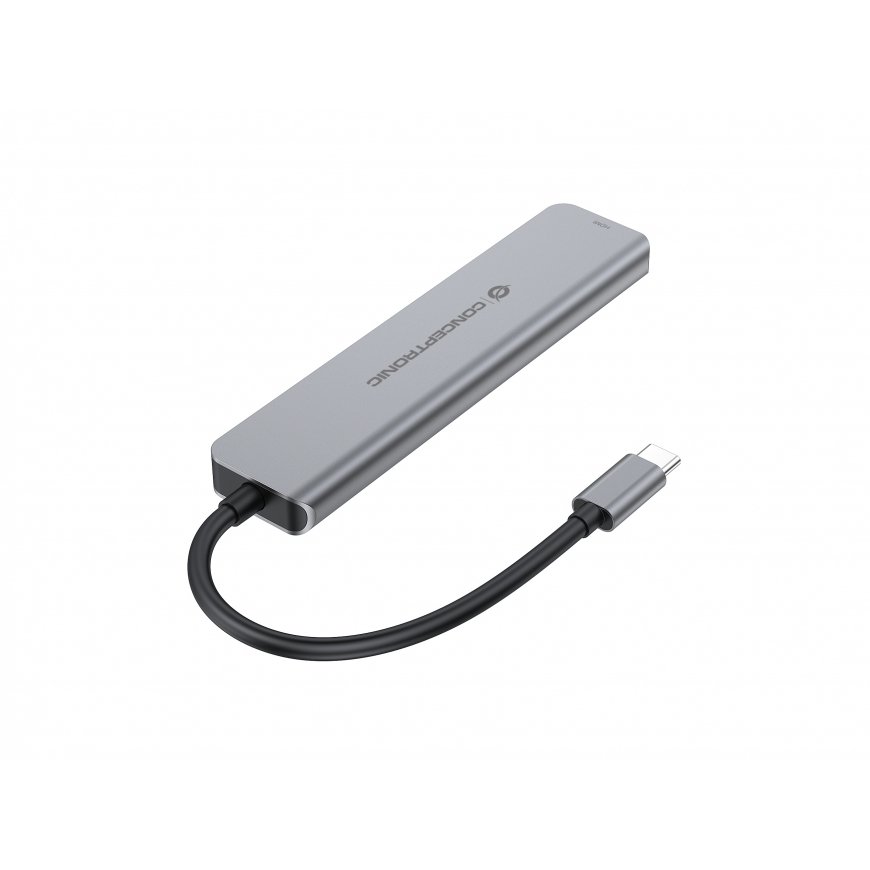 Conceptronic DONN33G dokstacija Vadu USB 3.2 Gen 1 (3.1 Gen 1) Type-C Sudrabs