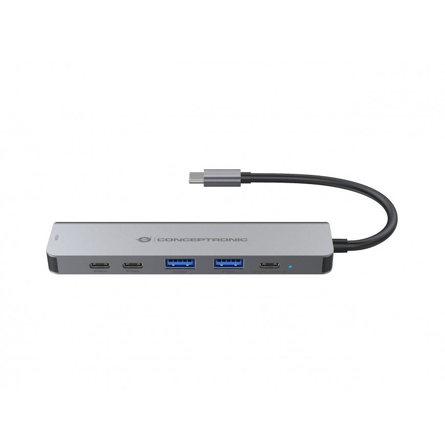 Conceptronic DONN33G dokstacija Vadu USB 3.2 Gen 1 (3.1 Gen 1) Type-C Sudrabs – 3