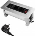Recessed countertop socket Spacetronik SPS-B37S V2 Recessed countertop socket Spacetronik SPS-B37S V2