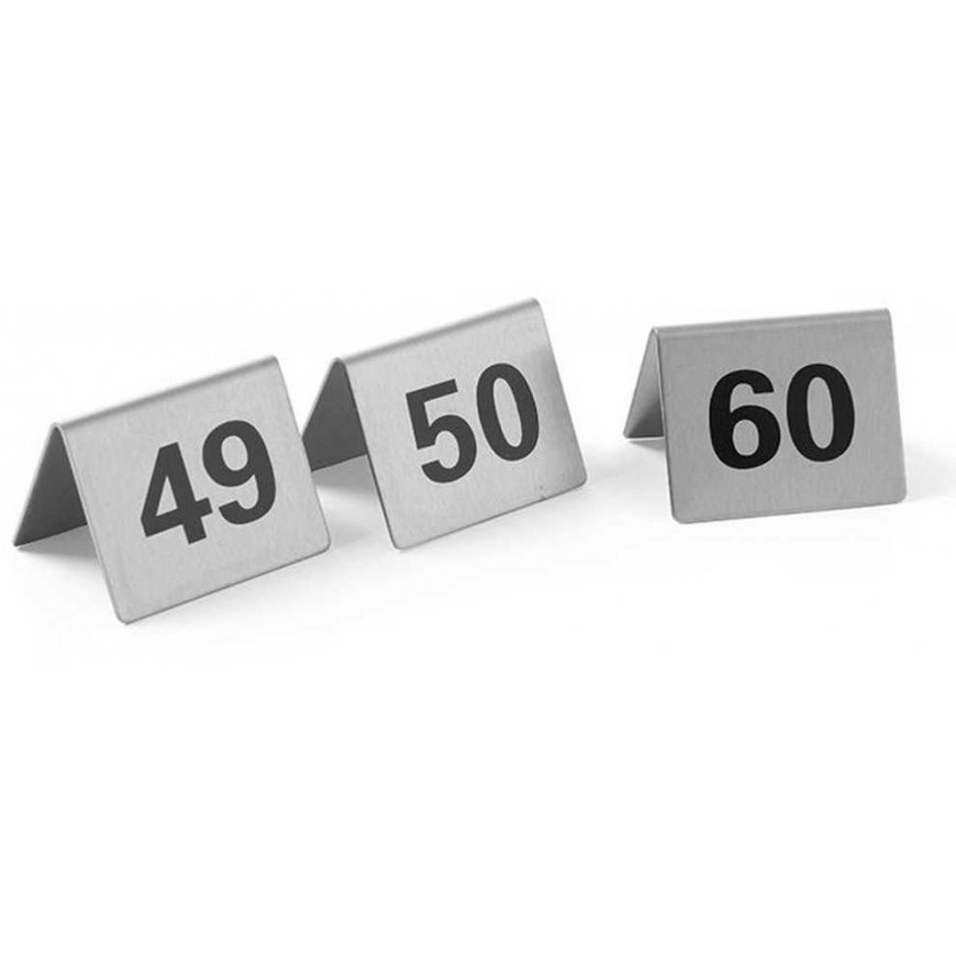 Teave laudade kohta NUMER STOLIKA 49-60 roostevaba teras komplekt 12 tk - Hendi 663882