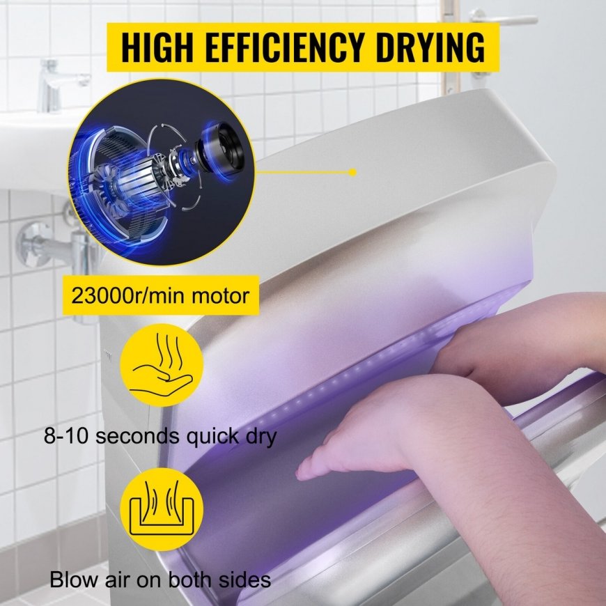 Wall-mounted hand dryer electric white 1650W Physa Oria white