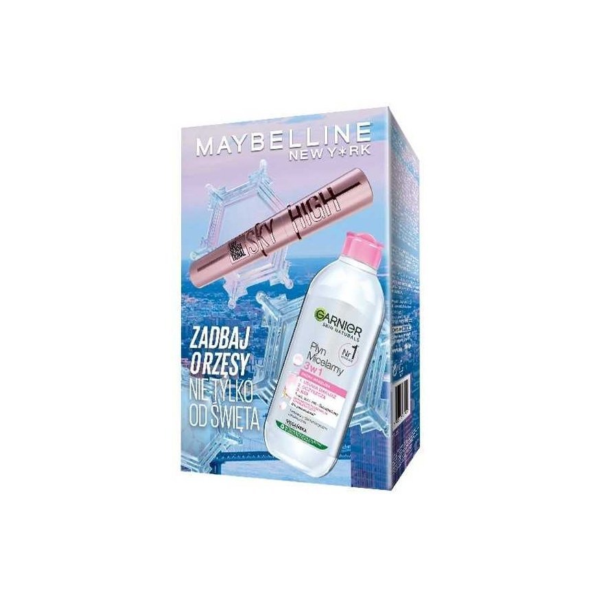 Maybelline Lash Sensational Sky High Mascara Set Black 7.2ml + Garnier Micellar Water 3in1 400ml – 2