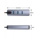 PremiumCord adapter USB-C Gigabit 10/100/1000Mbps + 3x USB3.2 pistik. PremiumCord adapter USB-C Gigabit 10/100/1000Mbps + 3x USB3.2 pistik.