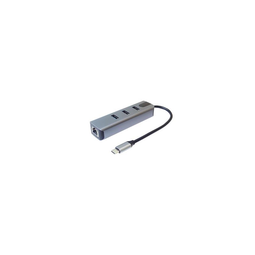 PremiumCord Adapter is USB-C to Gigabit 10/100/1000Mbps + 3x USB3.2 connector – 2
