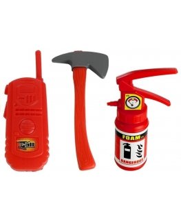 Набор игрушек Lean Toys Нагрудник Шлем Огнетушитель Топор Маска Лом