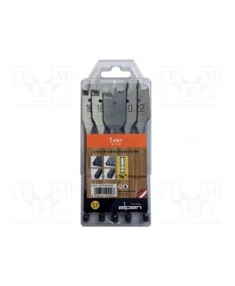 Grāzts komplekts 5 gab. plakanie urbji koksnei 16,18,20,22,24/152mm, 1/4" Alpen [0023700015100]