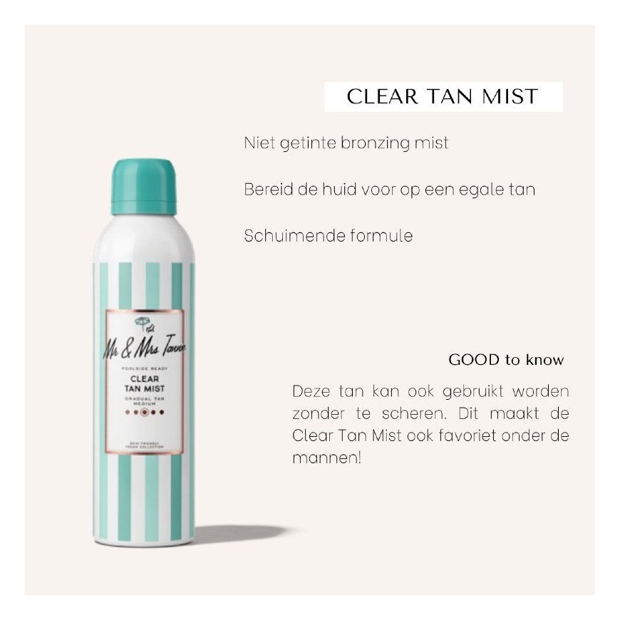 Mr & Mrs Tannie, Clear Tan Mist, Bronzing, Itseruskettava Sumute, 200 ml – 2