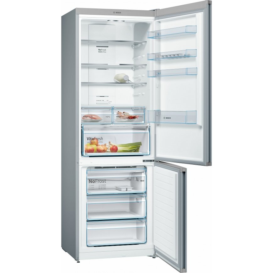 Bosch Serie 4 KGN49XLEA ledusskapja saldētājkamera Brīvi novietots 438 L E Nerūsējošs tērauds – 2