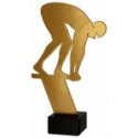 Metal Trophy with Marble Base - Swimming - Diving Metal Trophy with Marble Base - Swimming - Diving