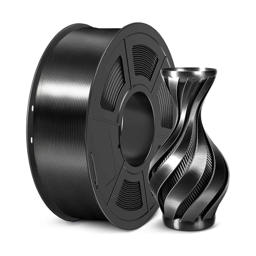 Sunlu Silk PLA+ diegs - 1.75mm - 1kg Melns