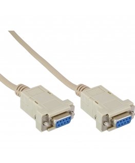 InLine 12222C кабель последовательной связи Бежевый 2 m DB9