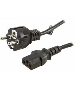 Deltaco DEL-109M-50 power cable Black 0.5 m CEE7/7 IEC C13