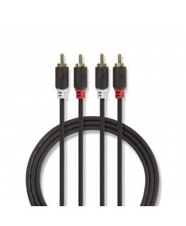 Nedis CABW24200AT30 audio kabelis 3 m 2 x RCA Antracīts