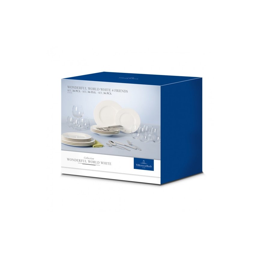 Villeroy & Boch Wonderful World White 4 Friends 36 tableware set 36 pc(s) Porcelain – 2