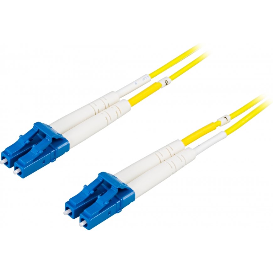 Deltaco OS2 Fiber cable, LC - LC, duplex, singlemode, 5m