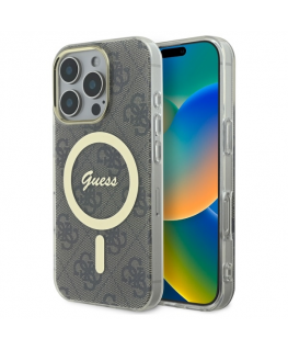 Guess GUHMP16XH4STW iPhone 16 Pro Max 6.9" brown hardcase IML 4G