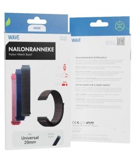 Wave WAVE-NB-UNI-20-BK pulksteņa detaļa un piederums Pulksteņa siksniņa