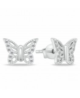 Brilio Silver Brilio Sidabrinis Gentle Silver Earrings Butterflies EA109W