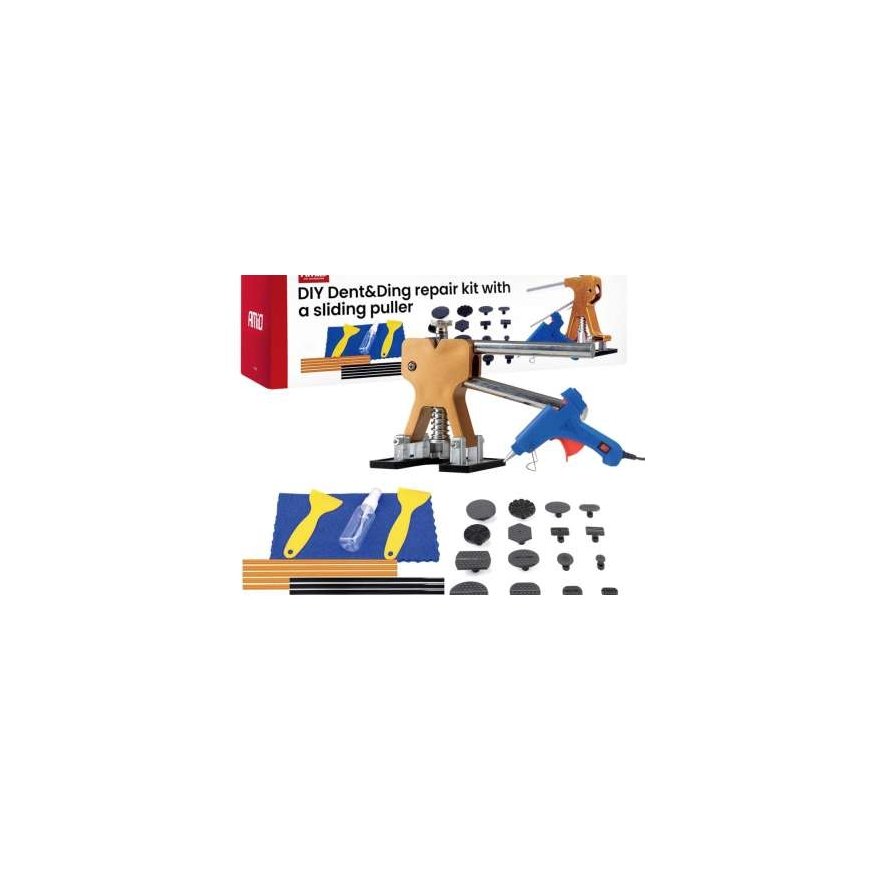 Body dent repair kit with sliding PDR puller amio-04599 – 2
