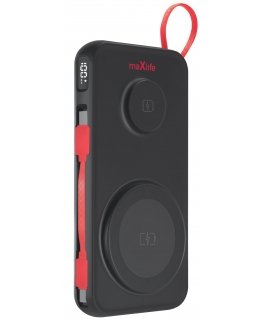 Maxlife langaton Power Bank MXPB-08 10000 mAh magneettinen 3in1 musta
