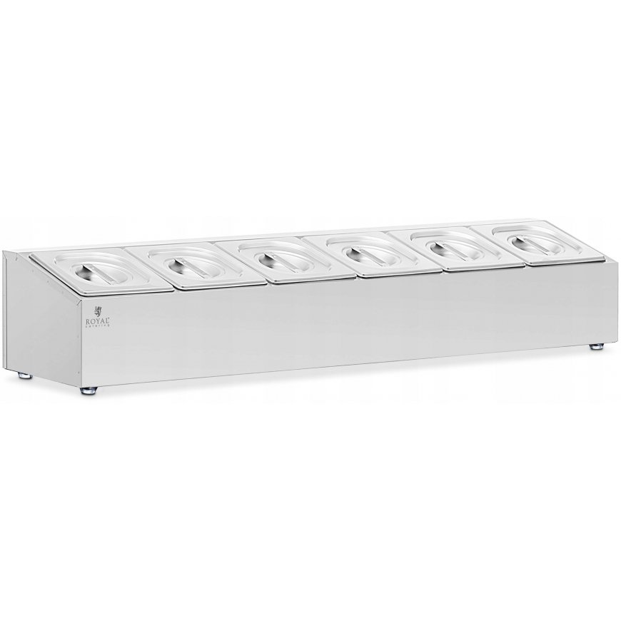 Royal Catering Display Stand for Food Containers 6 x GN 1/6 11.4 l + Containers with Lids – 2