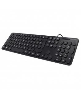Hama KC-500 klaviatuur Kontor USB QWERTZ Saksa keel Must