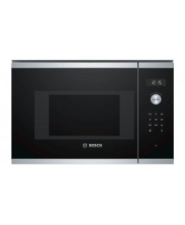 Bosch Serie 6 BFL524MS0 mikroviļņu krāsns Melns, Nerūsējošs tērauds Solo mikrovilnis Iebūvēts 20 L 800 W