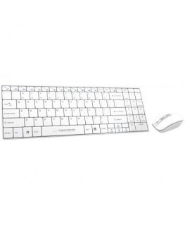 Esperanza EK122W klaviatuur Hiir kaasa arvatud Raadioside QWERTY Valge
