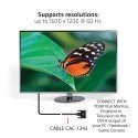 CLUB3D DVI-A TO VGA CABLE M/M 3m/ 9.8ft 28 AWG DVI-D Black CLUB3D DVI-A TO VGA CABLE M/M 3m/ 9.8ft 28 AWG DVI-D Black