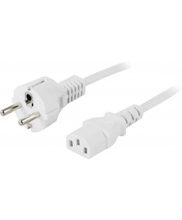 Deltaco DEL-110MV power cable White 3 m CEE7/7 IEC C13