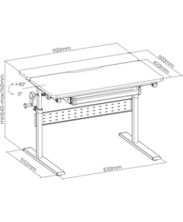 Spacetronik Детский регулируемый стол XD SPE-X102WL 90x60 см